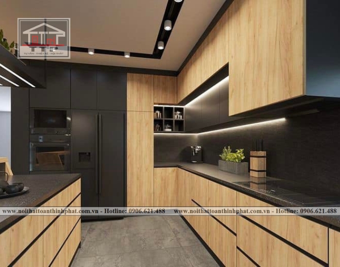 Mẫu tủ bếp sang trọng, hiện đại 2023