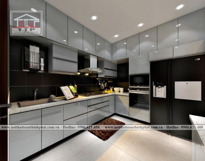Thi công tủ bếp cánh acrylic TP Vinh