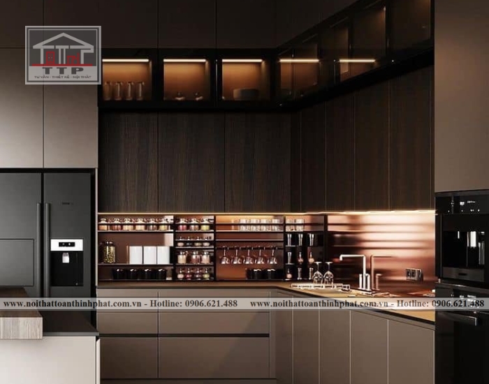 Thiết kế tủ bếp nhà chị Nga Tp Vinh