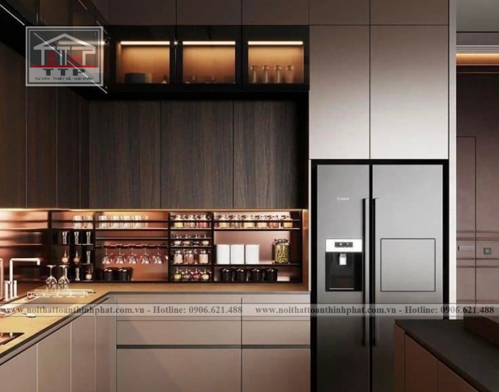 Thiết kế tủ bếp hiện đại, tiện nghi