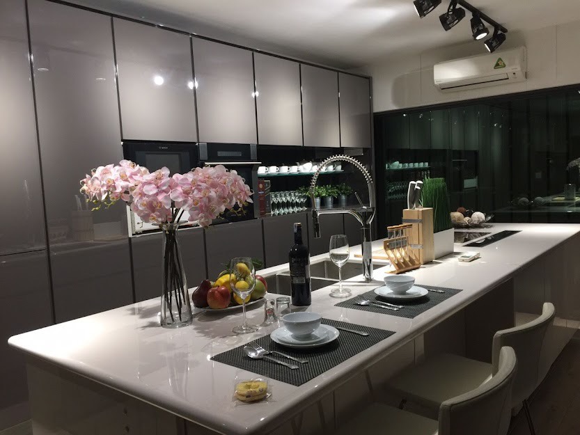 Thiết kế Tủ bếp hiện đại ấm cúng